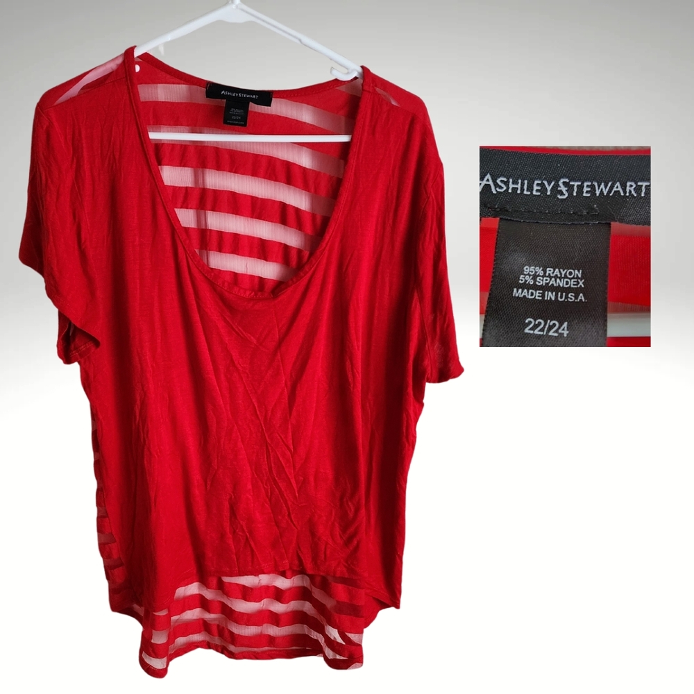 Ashley Stewart Red Women's Top